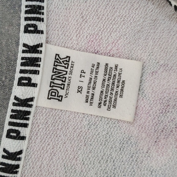 2016 NWOT Victoria's Secret PINK Quarter Zip Tropical Floral Sweatshirt Size XS - Picture 16 of 17